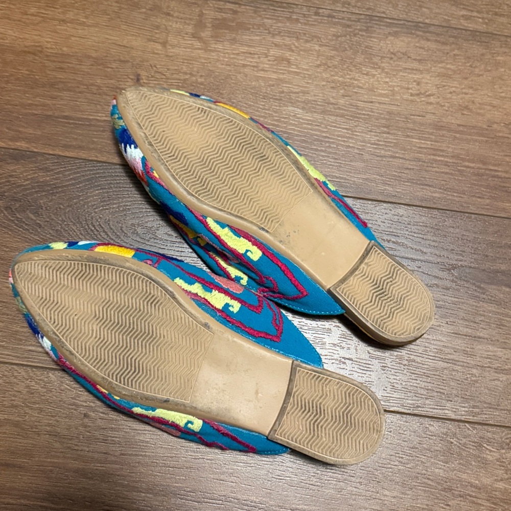 Cotton Embroidered Handmade Oaxaca Mules, Women’s 8 - Picture 6 of 6